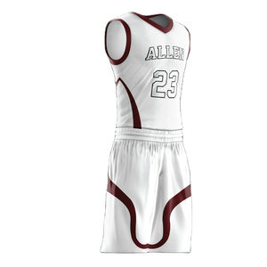 Nouveau design personnalisé d'uniformes de basket-ball pour hommes grande taille 100% polyester séchage rapide respirant fabriqué au Pakistan impression de logo personnalisé - Product Image 3