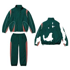 High Quality Custom Logo Jogging <b>Wind</b> <b>Breaker</b> Tracksuit Sets Half Zip up Men Oversized Nylon Windbreaker Tracksuit for Men 2026 - Product Image 1