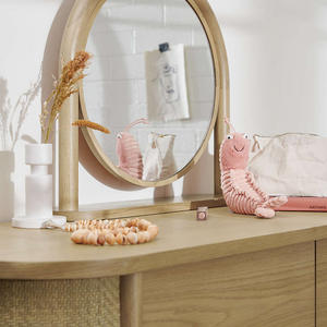 Miroir mural rond de meilleure qualité avec cadre en bois pour la décoration intérieure, la salle de bain et les hôtels avec couleur et taille personnalisées - Product Image 5