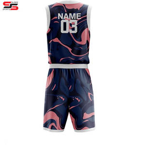 ชุดกีฬาบาสเก็ตบอลสำหรับผู้ชายชุดกีฬาบาสเก็ตบอลชุดบาสเก็ตบอลพิมพ์ซับลิเมชัน - Product Image 2