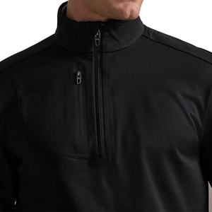 Sweat-shirt à col rond à manches longues pour homme, coupe classique premium, jersey extensible, fermeture éclair, hiver, léger, mélange de coton - Product Image 4
