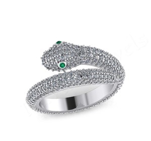 2025ขายส่งขายส่ง925แหวนงูเงินสเตอร์ลิงเครื่องประดับชั้นดีปรับได้โรสโกลด์ลูกบาศก์เซอร์โคเนียของขวัญผู้หญิงแบบสั่งทำ - Product Image 1