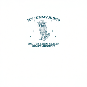 Maglietta Brave Cowboy Raccoon: Il mio stomaco fa male, ma sto facendo finta di essere coraggioso - Maglietta promozionale del IT - Product Image 2