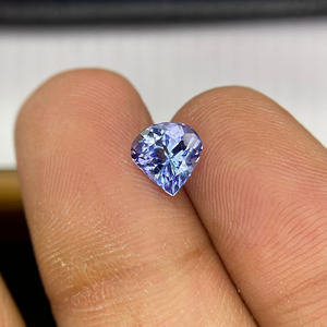 Lupa en forma de corazón de tanzanita de 7mm, piedra preciosa de zoisita azul Natural, corte limpio para hacer joyas, piedras preciosas sueltas - Product Image 3