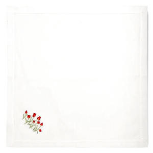 Serviette de table personnalisée brodée de fleurs de tulipe Style classique serviette de table en coton lavable à surpiqûre pour table à manger vente en gros personnalisée - Product Image 3