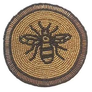 Square Multi Color <b>Glass</b> Beaded <b>Table</b> <b>Mats</b> and Coasters Top Selling White Beaded Multicolor Handmade Beaded coaster Set - Product Image 6