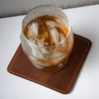 Ensemble de 6 sous-verres en cuir de haute qualité, design moderne, d'inspiration vintage, écologiques, pour la maison, le café, le thé, la bière