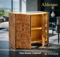 Meuble d'appoint contemporain Brummell - Console avec placage de bois exotique et plateau en verre