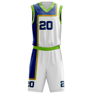 Mejor diseño Reversible uniforme de baloncesto camisa deportiva y pantalones cortos logotipo cosido personalizado Venta caliente uniformes de baloncesto - Product Image 5