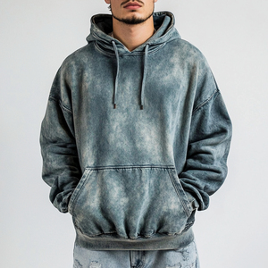 เสื้อฮู้ดดี้พิมพ์ลายโลโก้ตามสั่งสำหรับผู้ชาย ผ้าฟลีซ 360 กรัม ระบายอากาศได้ดี ทรงโอเวอร์ไซส์ คุณภาพดี ขายส่ง - Product Image 3