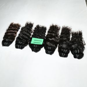 100% traitement chimique gratuit cuticule noire alignée Temple indien Extensions de cheveux humains ondulé corps vague Style prix combiné - Product Image 4