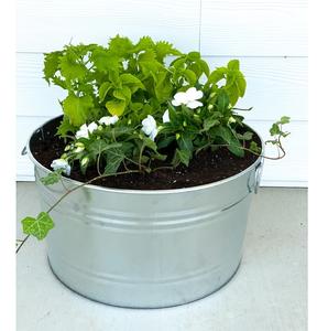 Ensemble de jardinières à fleurs en seau galvanisé d'aspect de qualité supérieure avec poignées pour jardinière de décoration intérieure et extérieure - Product Image 4