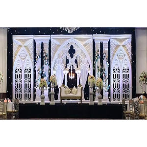 งานแต่งงานที่ยิ่งใหญ่และการต้อนรับธีมสีขาวโรมันเวทีการต้อนรับร่วมสมัยธีมที่น่าตื่นตาตื่นใจเวทีงานแต่งงาน - Product Image 1