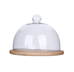 Classic Wood Dessert <b>Rack</b> Decorative Cake Dome with <b>Wooden</b> <b>Plate</b> Cake Display at Competitive Prices - Product Image 2