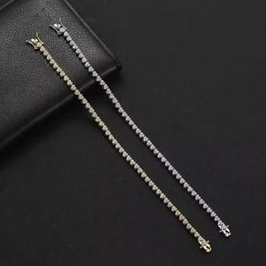 Bracelet de tennis en or 10 carats/argent 925 2.50mm diamant cultivé en laboratoire élégance quotidienne conçue pour les fêtes de cadeaux étincelantes éthiques - Product Image 4