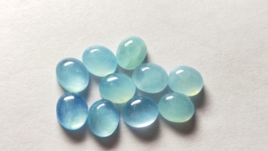 Cabujón de Aguamarina lechosa con forma de 12mm al por mayor, piedra preciosa azul natural para la fabricación de joyas, proveedor directo de piedra de Aguamarina real - Product Image 2