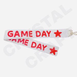 <b>CRYSTAL</b> <b>CRAFT</b> Red Raiders Texas India Style Glass Beads Customized Color & Logo Purse Strap Accessories - Product Image 3
