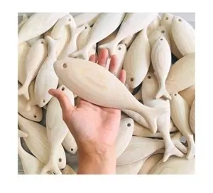 3D 나무 물고기 세트/사용자 정의 디자이너 장식 Diy 나무 조각 물고기 공예 아이 교육 그림 또는 벽 베트남