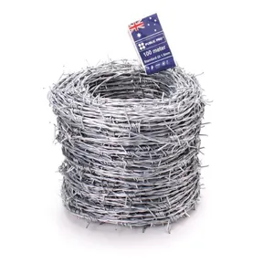 Ready Stock Malaysia Factory 100m galvanized barbed wire cheap price barb wire fence roll farm anti theft Barbed Wire mesh 5 kg