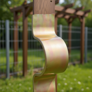 1 Pieza Abrazadera para Tubo de Acero Crudo Galvanizado Amarillo GAH de 25x32x107mm y 1/4 Pulgada de Diámetro para Cercas, Enrejados y Puertas - Product Image 3