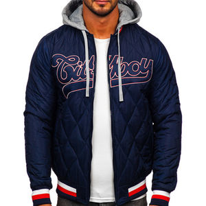 Vestes de baseball en flanelle à carreaux pour hommes - Product Image 1