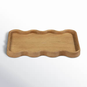 Bandeja de servicio de madera ecológica con revestimiento natural para aperitivos y bebidas de hogar y restaurante en la India, novedad - Product Image 4