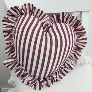 Noir coeur bohème coton rayé à volants bride oreiller couvre décoratif volant à volants jeter oreiller Boho indien Designer oreiller - Product Image 3