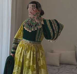 Precios al por Mayor, Grandes Cantidades, Diseños Personalizados, Apliques Hechos a Mano, Vestidos Vintage Afganos Kuchi para Mujer, Bordado Pesado, Adulto - Product Image 6