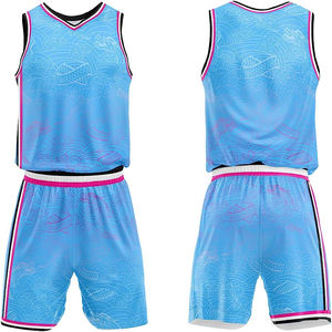 2024 personnalisé imprimé Polyester basket-ball Sport Kit hommes enfants maillots sans manches amples uniformes respirants avec techniques imprimées - Product Image 4