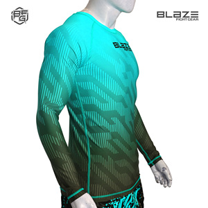 เสื้อ rashguard ซับลิเมตสำหรับผู้ชายแขนยาวสำหรับฟิตเนสยิมฟิตเนส BJJ การฝึกอบรมที่จำเป็น - Product Image 4