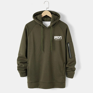 Sudadera con capucha de lana de gran tamaño para hombre de alta calidad personalizada 100% algodón peso ligero logotipo térmico impresión bolsillo de invierno nuevo - Product Image 1