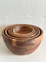 Ensaladera de Madera de Acacia Hecha a Mano de Alta Calidad, para Fiestas, Ecológica, Libre de BPA y Plomo, Apta para Lavavajillas, Personalizable