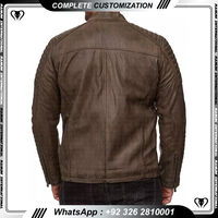 Veste en cuir d'hiver pour homme de haute qualité en cuir de vache véritable avec logo personnalisé, couleurs et tailles sur mesure