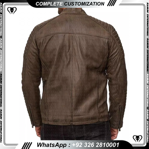 High Quality Men's Genuine Lambskin Leather Jacket - Product Image 6
