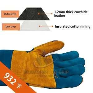 Professional Workshop Equipment With Secure Grip TIG MIG Welding <b>Gloves</b> Industrial TIG MIG Welding <b>Gloves</b> - Product Image 3