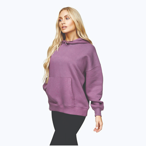 Sudadera con Capucha de Algodón 100% para Mujer, Personalizada con Estampado Frontal, Tejida, Talla Grande, Ligera, Transpirable, Estilo Murciélago - Product Image 3