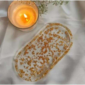 Plateau en résine haut de gamme, robuste, pour servir des collations, des thés, des cafés, comme support de bougies, pour l'artisanat et la présentation de bijoux - Product Image 3