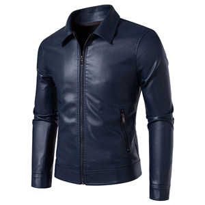 Chaqueta de cuero genuino de piel de vaca para hombre directa de fábrica de Pakistán resistente a la intemperie transpirable de secado rápido sin cuello Spring High Street - Product Image 5