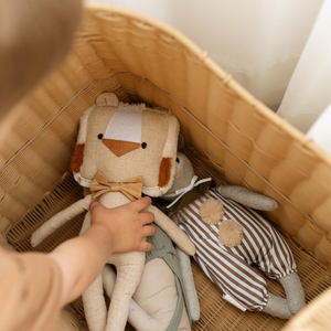 Cesta de Almacenamiento de Mimbre de Ratán con Forma de Animal Hecha a Mano, Decoración para el Hogar Infantil - Product Image 4