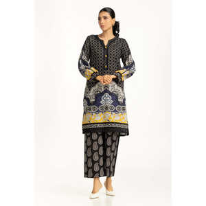 Conjunto Coordinado de Chifón Bohemio con Estampado Cruzado IPST-55032, Atuendo de 2 Piezas con Mangas Tres Cuartos, Talla XXS - Product Image 2