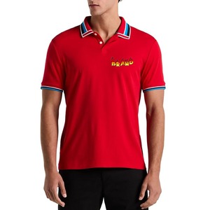 Venta al por mayor 100% algodón de manga corta POLO camisa para los hombres de color sólido de verano ropa casual logotipo personalizado de Moda hombre polo - Product Image 4