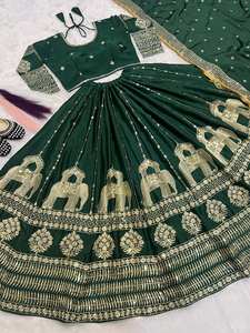 Design attrayant de haute qualité élégant traditionnel indien ethnique robe de soirée de mariage Lehenga Choli pour les occasions spéciales - Product Image 6