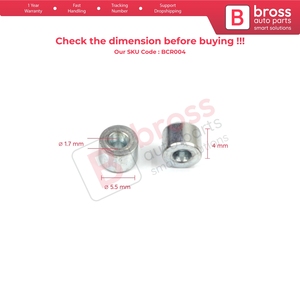 BCR004 BCR004 สายเคเบิลรีเลย์กระจกหน้าต่าง สายสลิง ปลายพิน ตัวล็อค 5.5x4/1.7 มม. 100 ชิ้น - Product Image 5