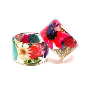 Joyería asequible, pulsera acrílica de resina, brazalete exagerado, deslumbrante, Multicolor, ancho, Irregular, cuadrado, pulseras acrílicas para mujer - Product Image 1