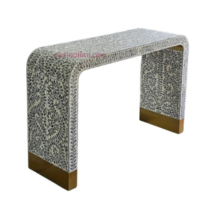 Mesa Consola Moderna Hecha a Mano con Incrustaciones de Madreperla, para Decoración de Interiores de Salas de Estar de Lujo - Product Image 2