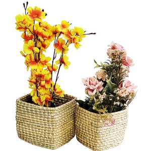 Accesorios decorativos para jardín, macetas grandes, algas marinas naturales, maceta hecha a mano, cesta para decoración al aire libre - Product Image 1