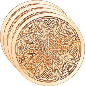 Posavasos de Metal de cobre de primera calidad con diseño de hojas, bandeja para servir té, café, zumo, mesa de comedor, posavasos decorativo - Product Image 1