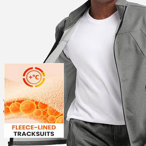 ชุดวอร์มกางเกงสองชิ้นสำหรับทั้งชายและหญิงชุดวอร์มกันลมมีฮู้ดสีพื้นโลโก้ที่ทันสมัยออกแบบได้ตามต้องการสำหรับฤดูหนาว - Product Image 2