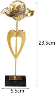 Nordique moderne décor à la maison à la main feuille de fer doré Sculpture Statue métal ornement de bureau pour hôtels - Product Image 3