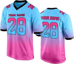 Camiseta de fútbol americano para equipos, diseño personalizado con nombre, número y logotipo, disponible en tallas para jóvenes y adultos - Product Image 1